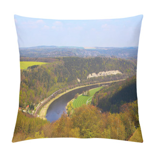 Personality  Elbe River From Konigstein Fortress, Saxony (Germany) Pillow Covers