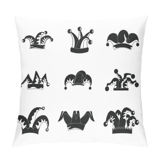 Personality  Jester Fools Hat Icons Set, Simple Style Pillow Covers