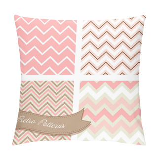 Personality  A Set Of Seamless Retro Zig Zag Patterns Pillow Covers