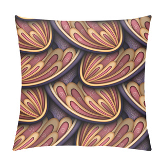 Personality  Colored Endless Texture With Ethnic Motifs, Vector, Illustration  Pillow Covers