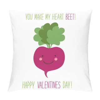 Personality  Hand Drawn Cartoon Character Of Beet Pillow Covers