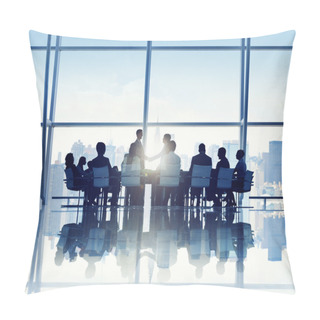 Personality  Business People In Board Room Pillow Covers