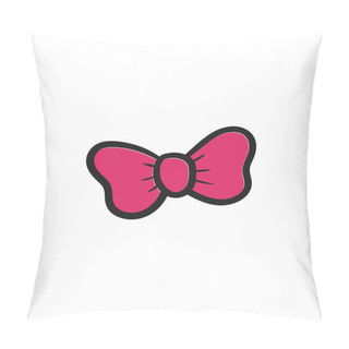 Personality  Bow Tie Icon Design Template Vector Isolated Illustration Pillow Covers