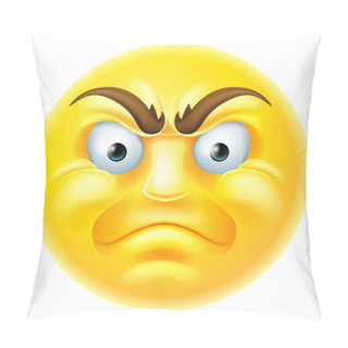 Personality  Angry Emoji Emoticon Cartoon Pillow Covers