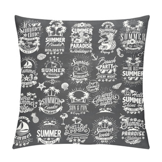Personality  Summer Calligraphic Designs On Chalkboard Pillow Covers