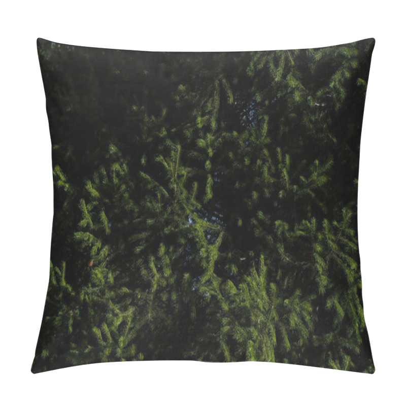 Personality  Background Of Green Branches Of Fir Tree  Pillow Covers