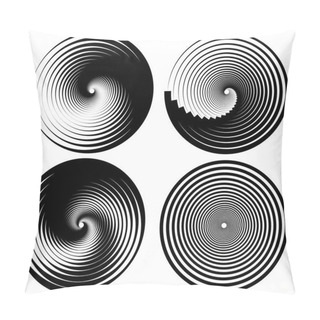 Personality  Abstract Spiral, Vortex Elements Set Pillow Covers