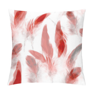 Personality  Scanned Birds Feathers Pillow Covers