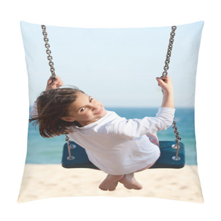 Personality  Little Girl Swinging Pillow Covers