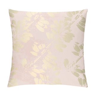 Personality  Floral Gold Patina Blush Background Pillow Covers