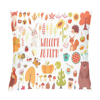 Personality  Cute Animals And Plants Set Pillow Covers