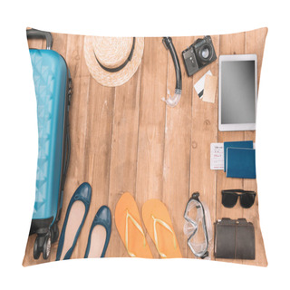 Personality  Travel Background With Tourist's Outfit  Pillow Covers