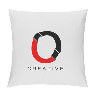 Personality  Monogram Abstract Techno Initial Letter O Logo Icon Vector Design Pillow Covers