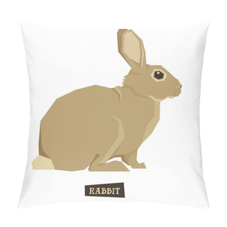 Personality  Wild Animals Collection Rabbit Geometric Style Pillow Covers