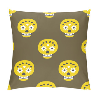 Personality  Calavera Seamless Pattern Pillow Covers