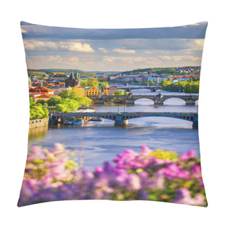 Personality  Amazing Spring Cityscape, Vltava River And Old City Center With  Pillow Covers