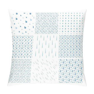 Personality  Rain Drops Pattern Vector Set Pillow Covers