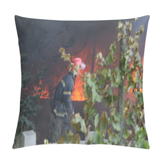 Personality  Fire Department In Action Pillow Covers