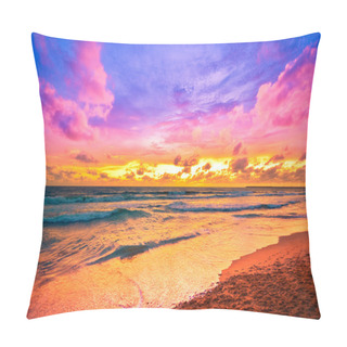 Personality  Sunset On Beach Pillow Covers
