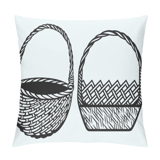 Personality  Empty Wicker Basket Pillow Covers
