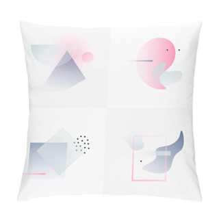 Personality  Gradient Geometric Forms Pillow Covers