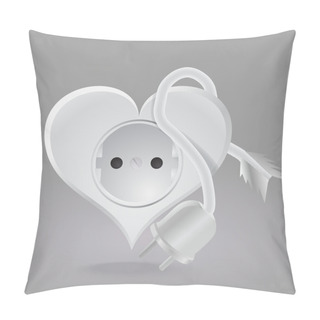 Personality  Heart Shaped Socket. Vector Illustration. Pillow Covers
