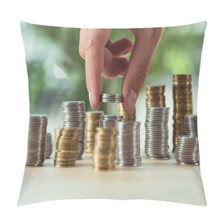 Personality  Person Stacking Coins  Pillow Covers