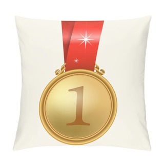Personality  Vector Illustration Of Gold Medal Pillow Covers