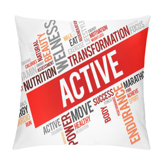 Personality  ACTIVE Word Cloud, Fitness Pillow Covers
