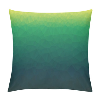 Personality  Abstract Turquoise Gradient Background With Poly Pattern Pillow Covers