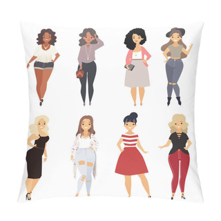 Personality  Set Of Various Curvy Women Pillow Covers