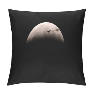 Personality  Moon With Airplane Pillow Covers