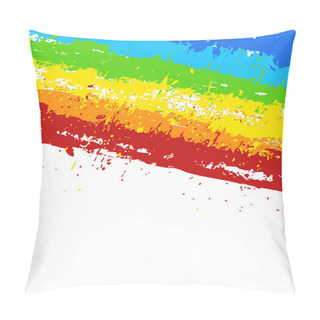 Personality  Grunge Colorful Rainbow Backdrop Pillow Covers