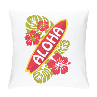 Personality  Retro Surfing Typographical Poster Pillow Covers