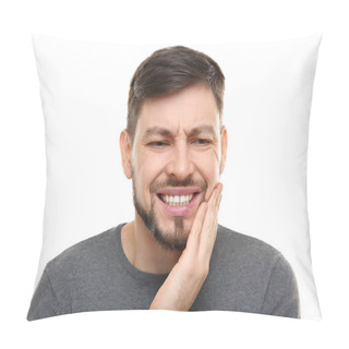 Personality  Man Suffering From Toothache  Pillow Covers