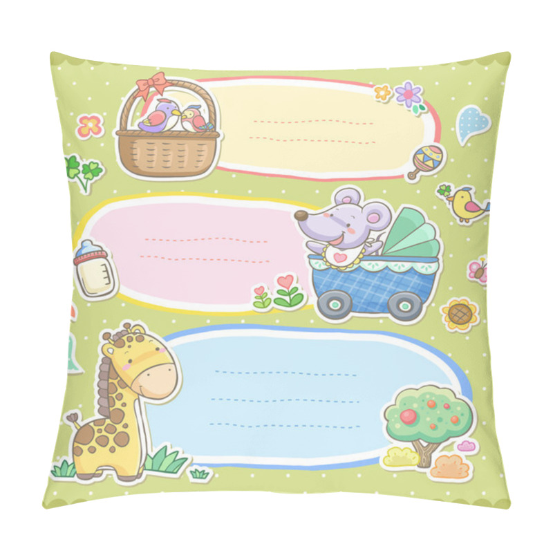 Personality  adorable colorful animals memo set pillow covers