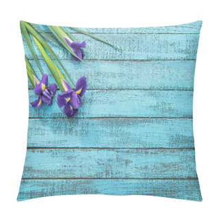 Personality  Irises Flowers On Table Pillow Covers