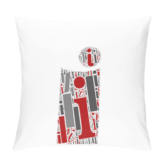 Personality  Vector Conceptual Red, Gray And Black Playful Funny Education Font Made Of Letter Collection Or Group On Character Shapes Isolated On White Background. A Modern Art Alphabet Learning Element Design Pillow Covers