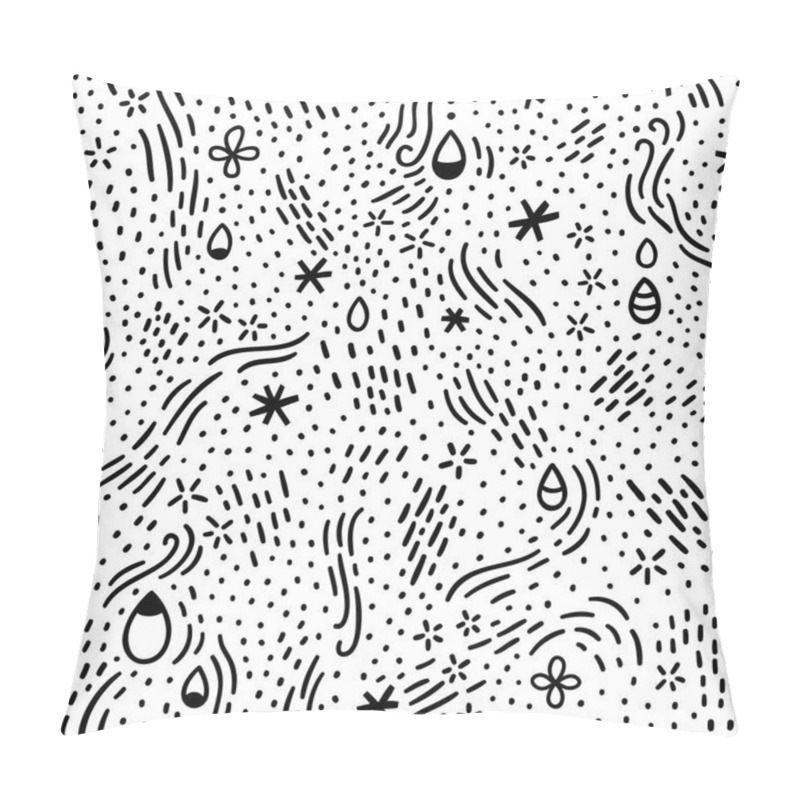 Personality  Doodle Shapes And Dots Pattern Pillow Covers