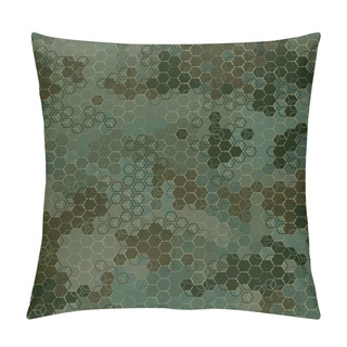 Personality  Texture Military Camouflage Seamless Pattern. Abstract Army Vector Illustration Pillow Covers