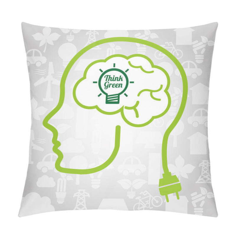 Personality  think green design pillow covers