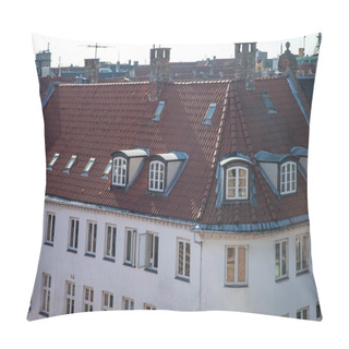 Personality  Beautiful Building And Scenic Cityscape With Construction Cranes In Copenhagen, Denmark  Pillow Covers