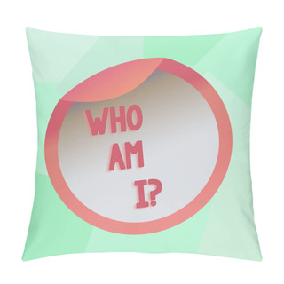 Personality  Conceptual Hand Writing Showing Who Am Iquestion. Business Photo Showcasing Selfconsciousness Own Demonstratingality Identity Character Bottle Packaging Lid Carton Container Easy To Open Cover. Pillow Covers