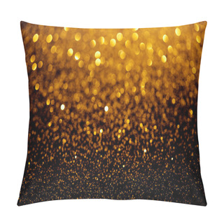 Personality  Gold Blurred Glitter Texture, Holiday Background Pillow Covers