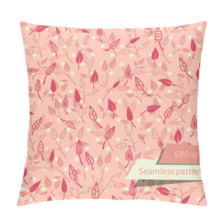 Personality  Light Retro Leaves On Branches Seamless Pattern Pillow Covers