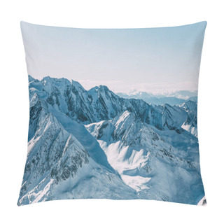 Personality  Majestic Landscape With Snow-capped Mountain Peaks In Mayrhofen Ski Area, Austria   Pillow Covers