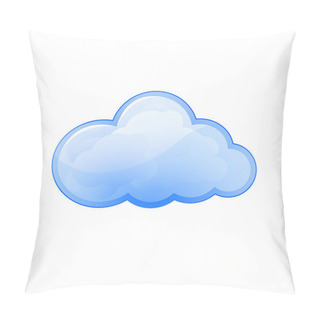 Personality  Cloud Icon Blue Vector Illustration Pillow Covers
