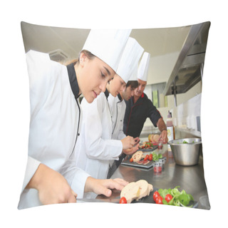 Personality  Chefs Preparing Delicatessen Dishes Pillow Covers