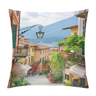 Personality  Picturesque Small Town Street View In Lake Como Italy Pillow Covers