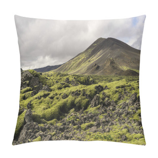 Personality  Majestic Landscape With Scenic Mountains And Moss In Iceland  Pillow Covers